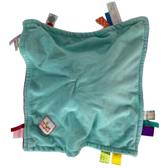 Bright Starts Taggies Elephant Plush Lovey Security Blanket Soft Baby Soother - Picture 6 of 8